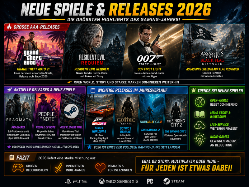 🎮 Neue Spiele & Releases 2026